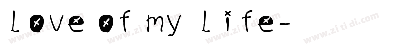 love of my life字体转换